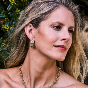Berry Clover Drop Earrings