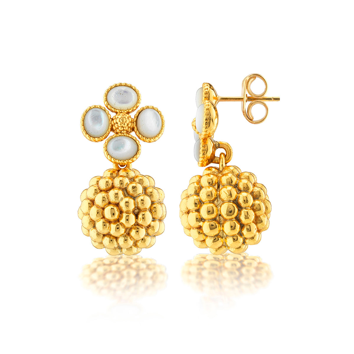 Berry Clover Drop Earrings