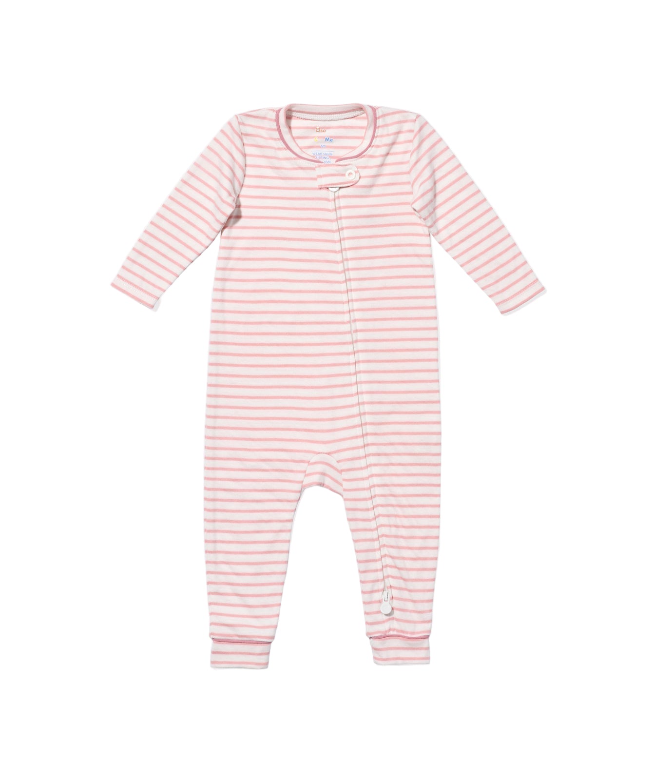 Ziggy Zip Romper in Dusty Rose Mini Stripe
