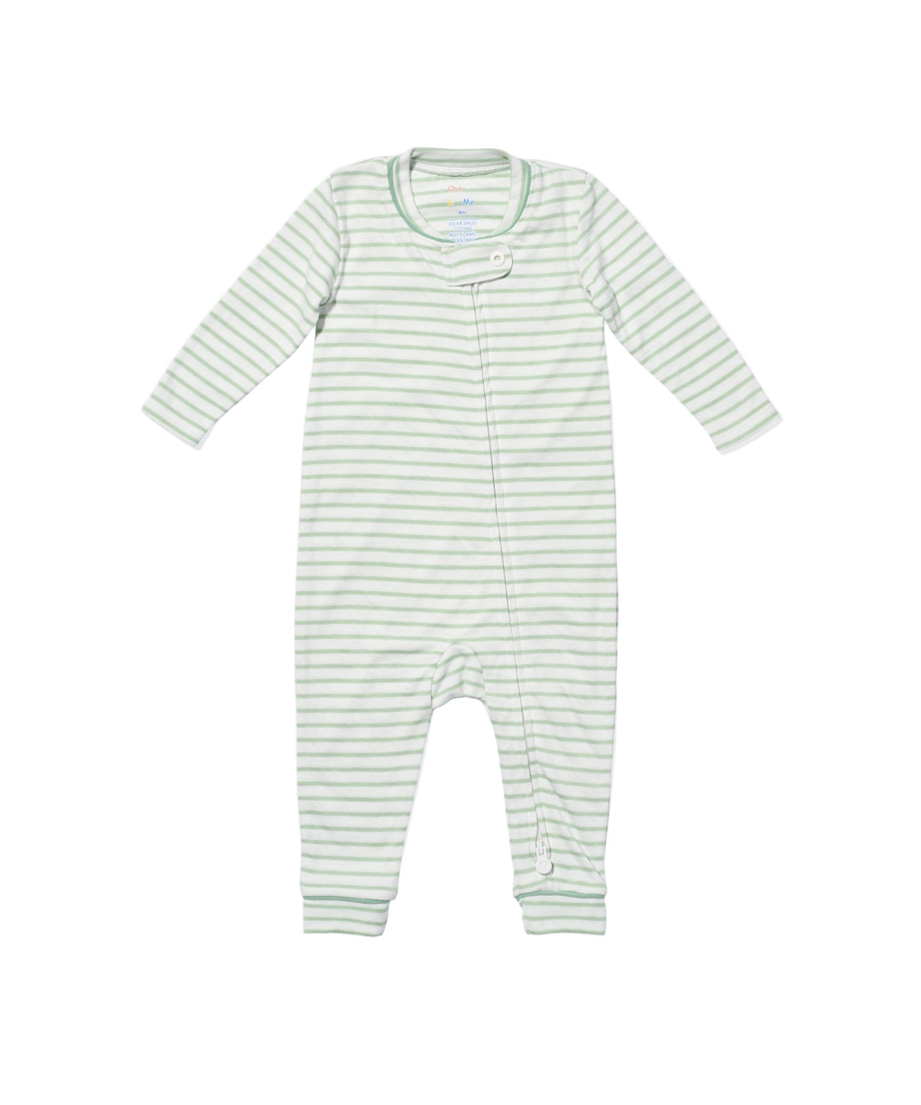 Ziggy Zip Romper in Dusty Seafoam Mini Stripe