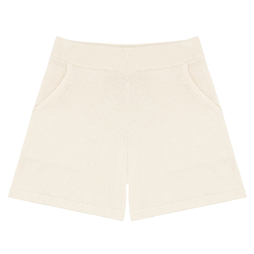 Women’s Cream Knit Shorts