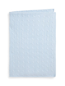 Cashmere Cable Knit Baby Blanket
