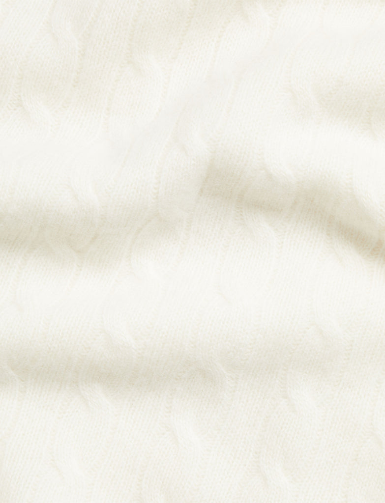 Cashmere Cable Knit Baby Blanket