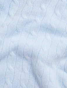 Cashmere Cable Knit Baby Blanket