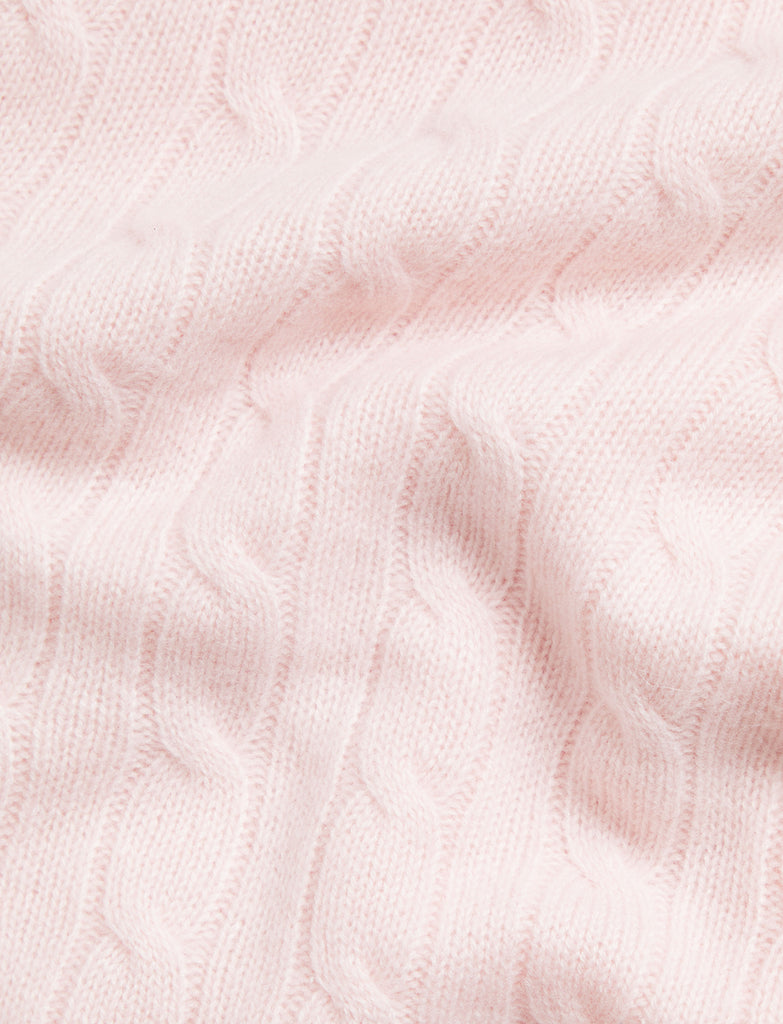 Cashmere Cable Knit Baby Blanket