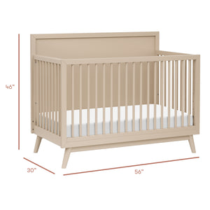 Palma 4-in-1 Convertible Crib with Toddler Bed Conversion Kit in Taupe
