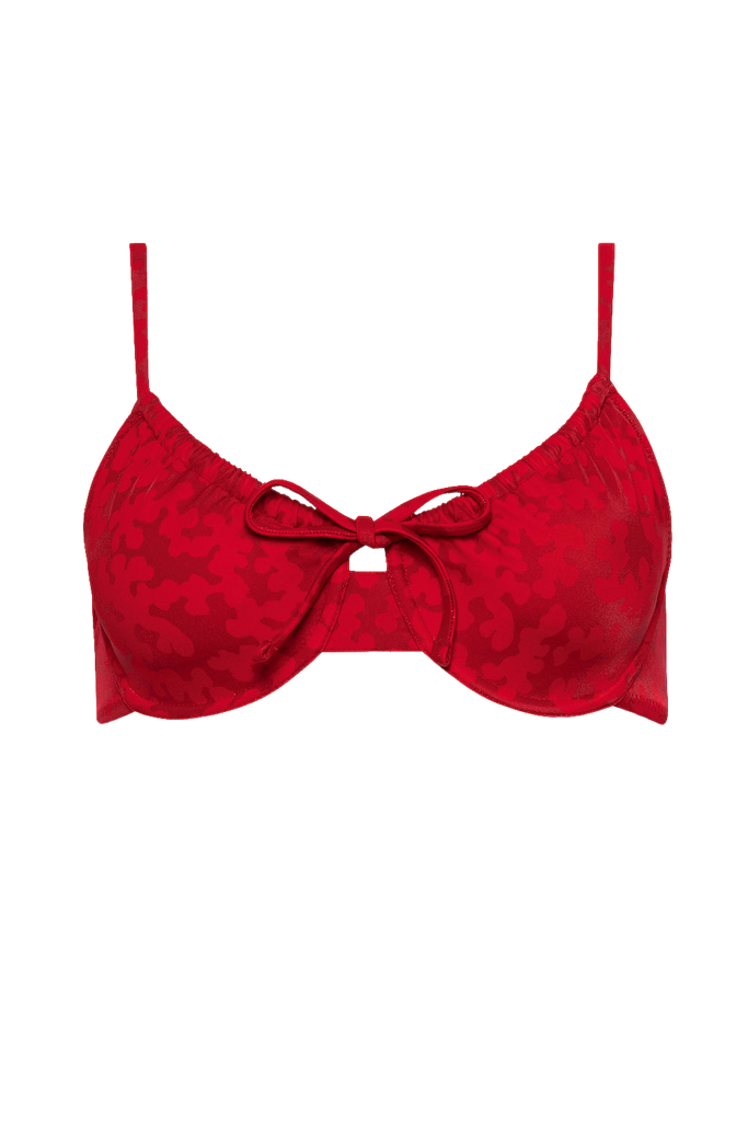 The Emily Top in Red Coral