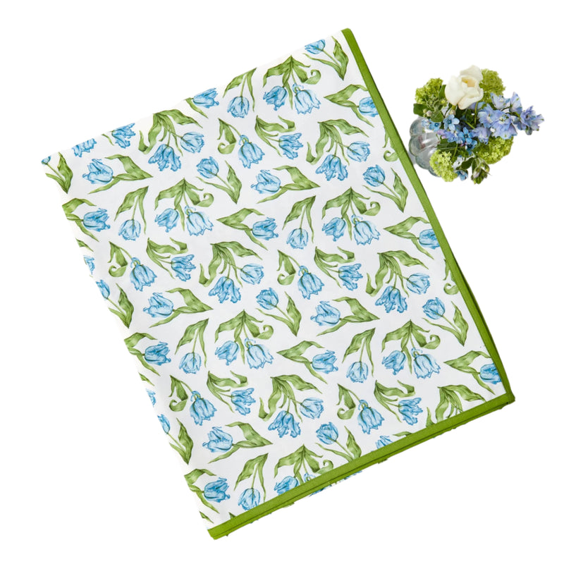 Blue Tulip Tablecloth