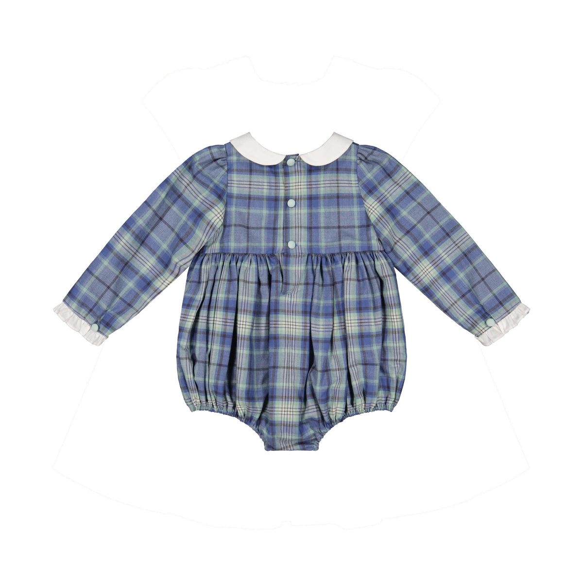 Heidi Blue Tartan Baby Romper