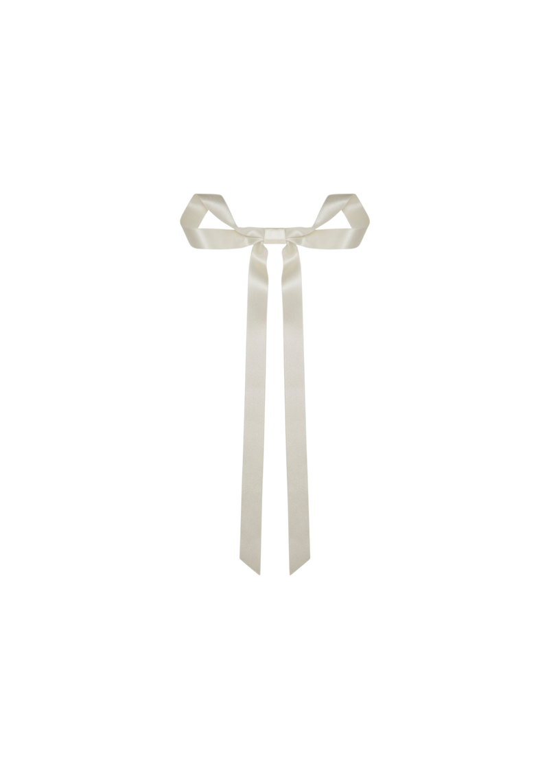 Gretta Bow Barrette in Cream