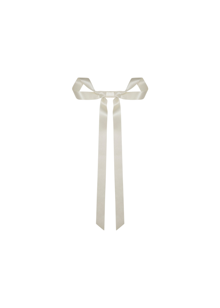 Gretta Bow Barrette in Cream