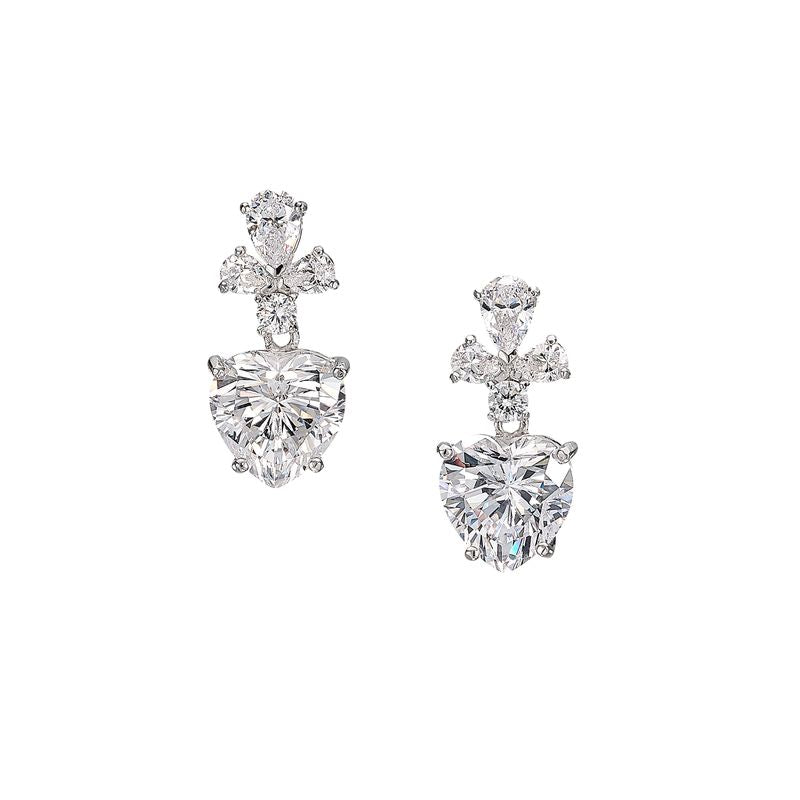 Diamond Cupid Heart Earrings