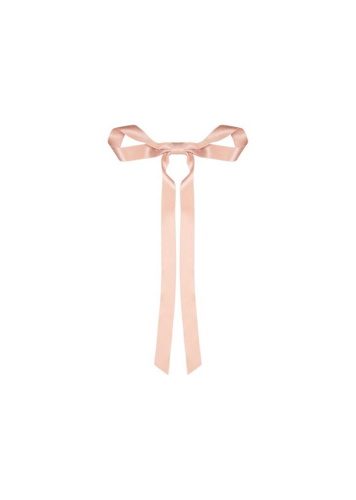Gretta Bow Barrette in Blush
