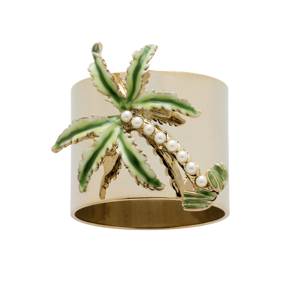 Palm Tree Napkin Rings, Set of Two