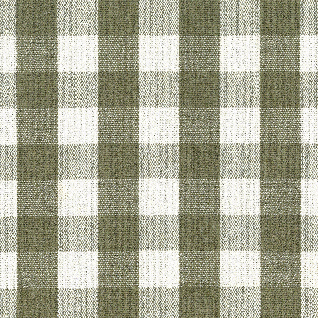 Crawford Pillowback Comfort Swivel Glider in Moss Green Gingham