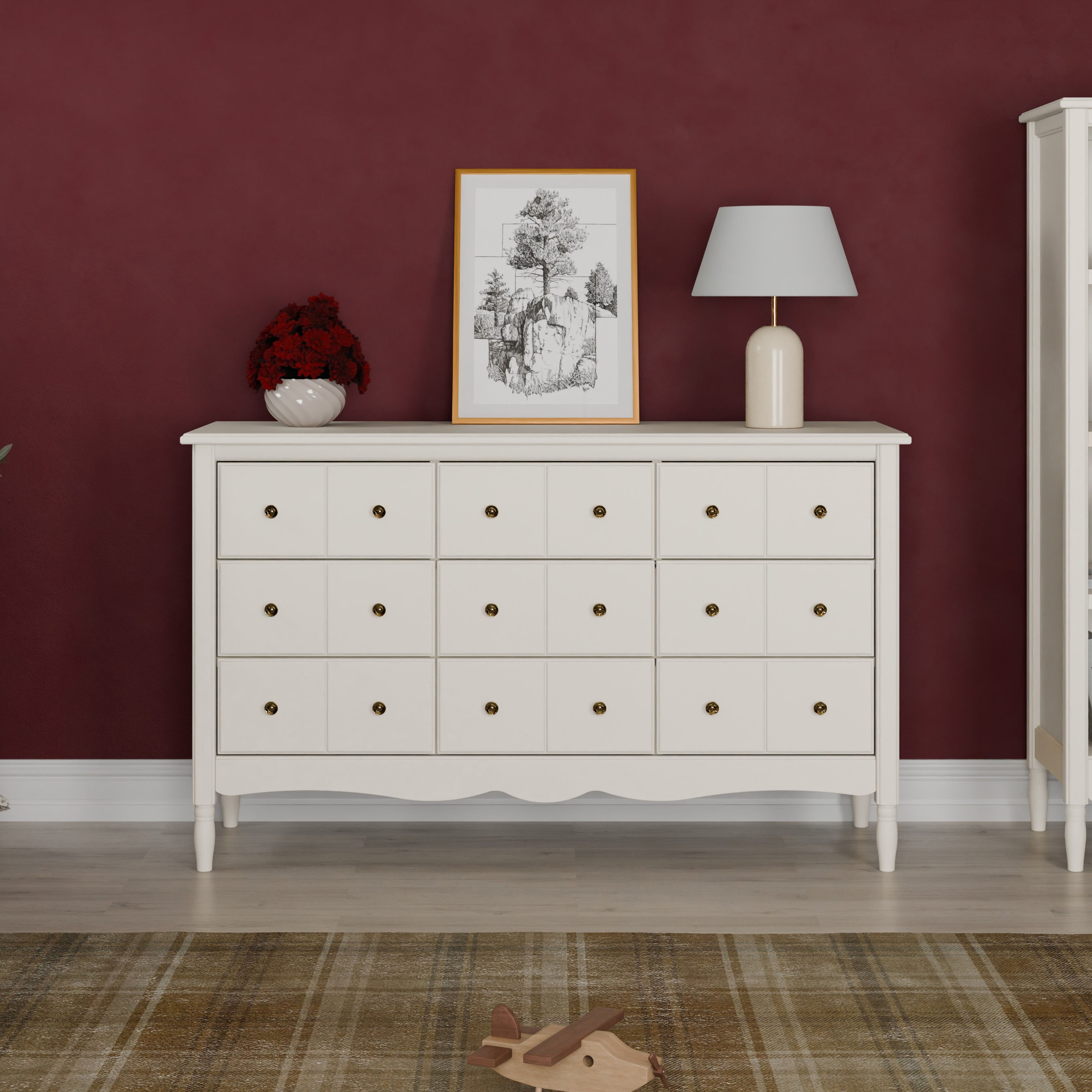 Liberty 9-Drawer Assembled Dresser in Warm White