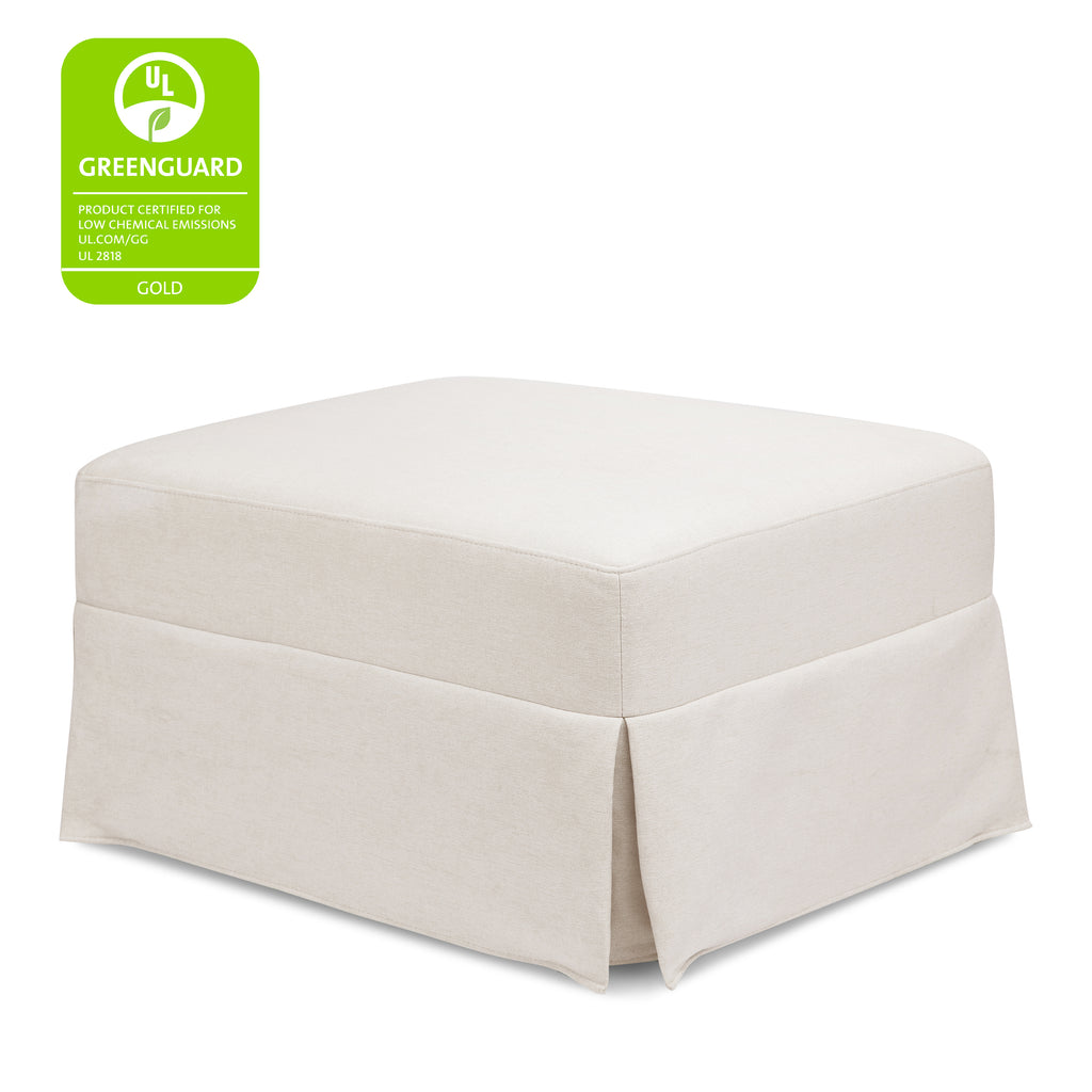 Crawford Gliding Ottoman in Performance Cream Eco-Weave