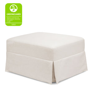 Crawford Gliding Ottoman in Performance Cream Eco-Weave