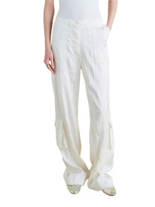 Crinkled Satin Cargo Trouser - Marina Moscone