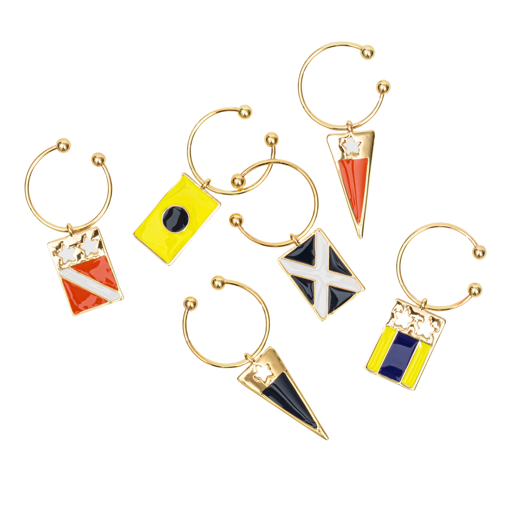 Nautical Wine Charms, Set of 6