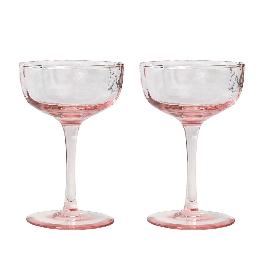 Puro Cocktail Coupe, Set of 2 in Blush