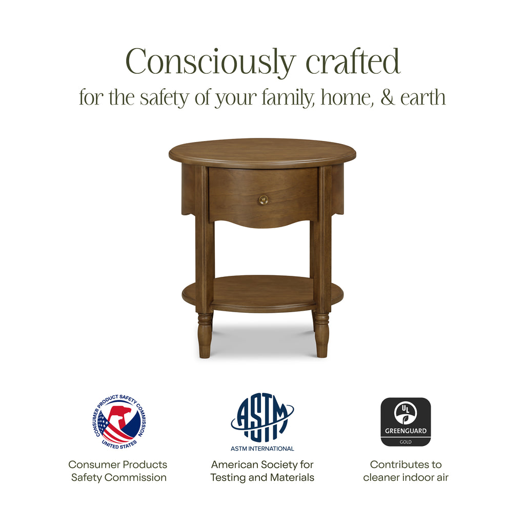 Liberty Assembled Nightstand in Natural Walnut