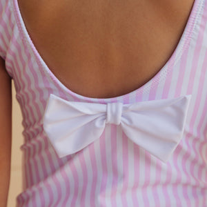 Kate Girl One Piece in Pink Stripes