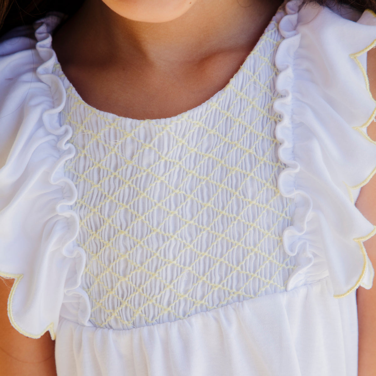 Annie Girl Set in Yellow Stripes