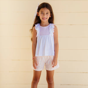 Annie Girl Set in Pink Stripes