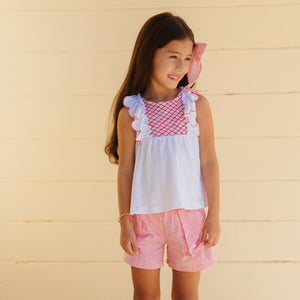 Annie Girl Set in Red Stripes