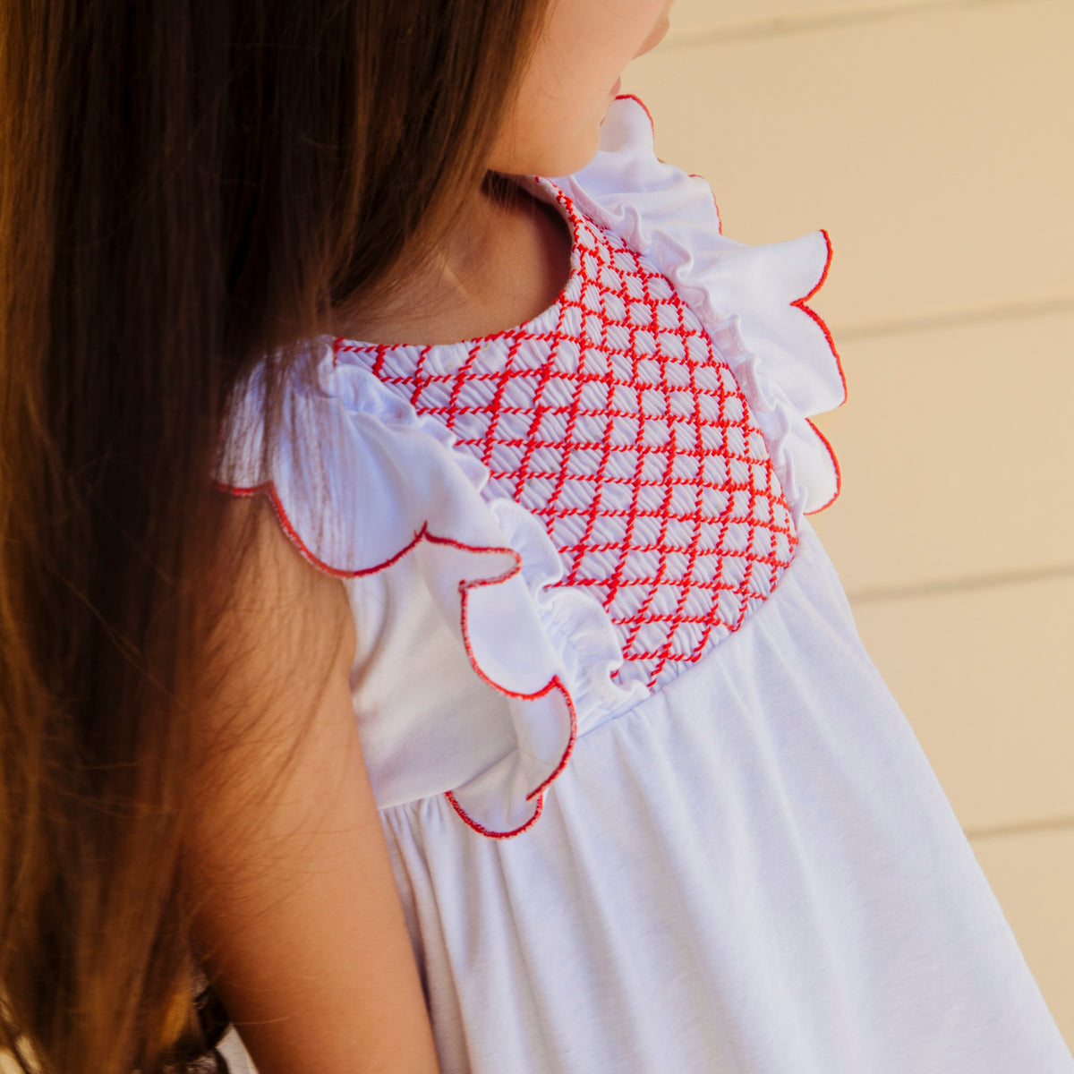 Annie Girl Set in Red Stripes