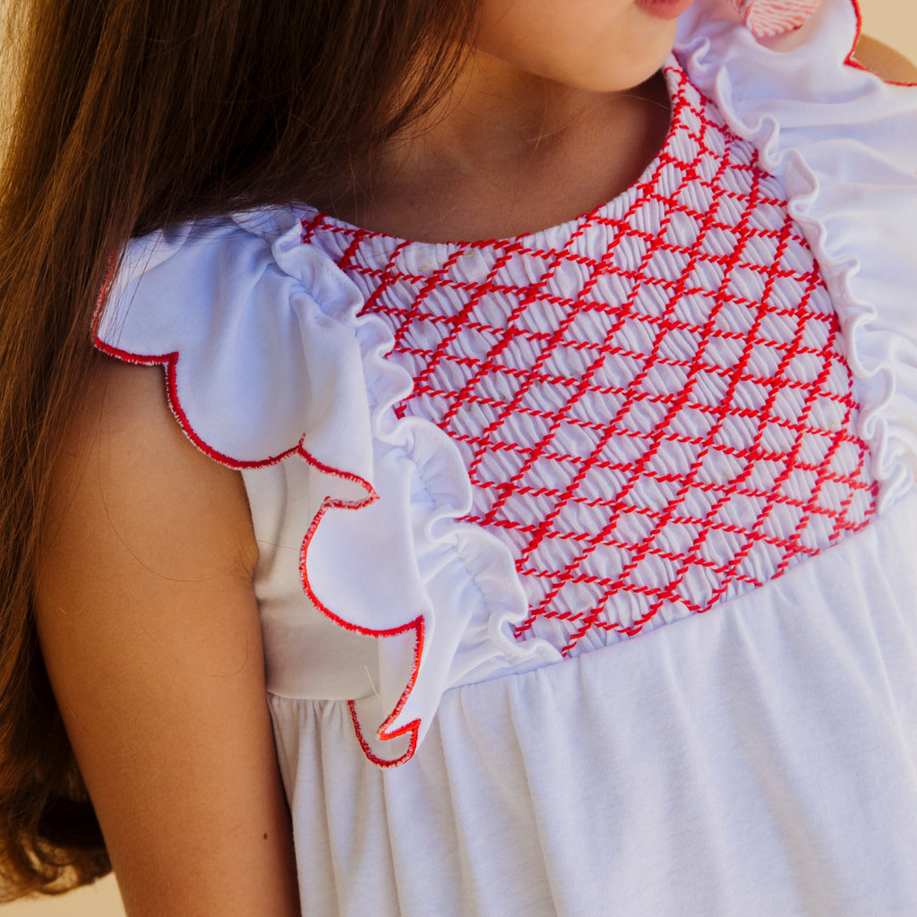 Annie Girl Set in Red Stripes