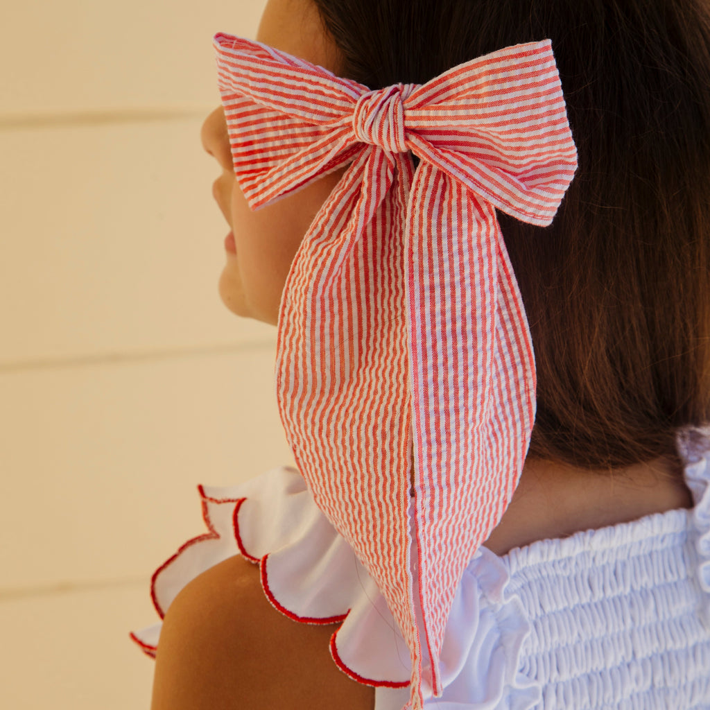Annie Bow in Red Stripes