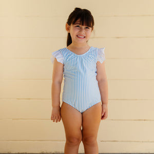 Kate Girl One Piece in Blue Stripes