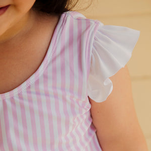 Kate Girl One Piece in Pink Stripes