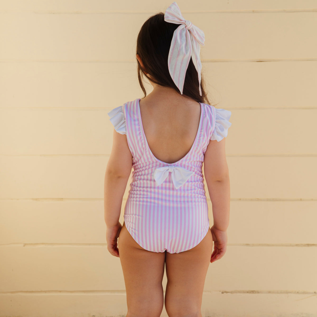 Kate Girl One Piece in Pink Stripes