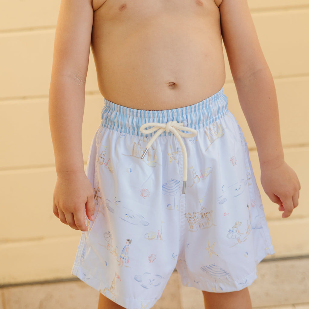 Kyle Boy Swim Trunk in Seaside