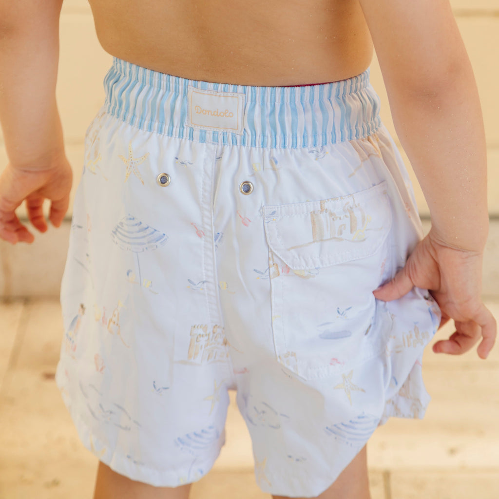 Kyle Boy Swim Trunk in Seaside