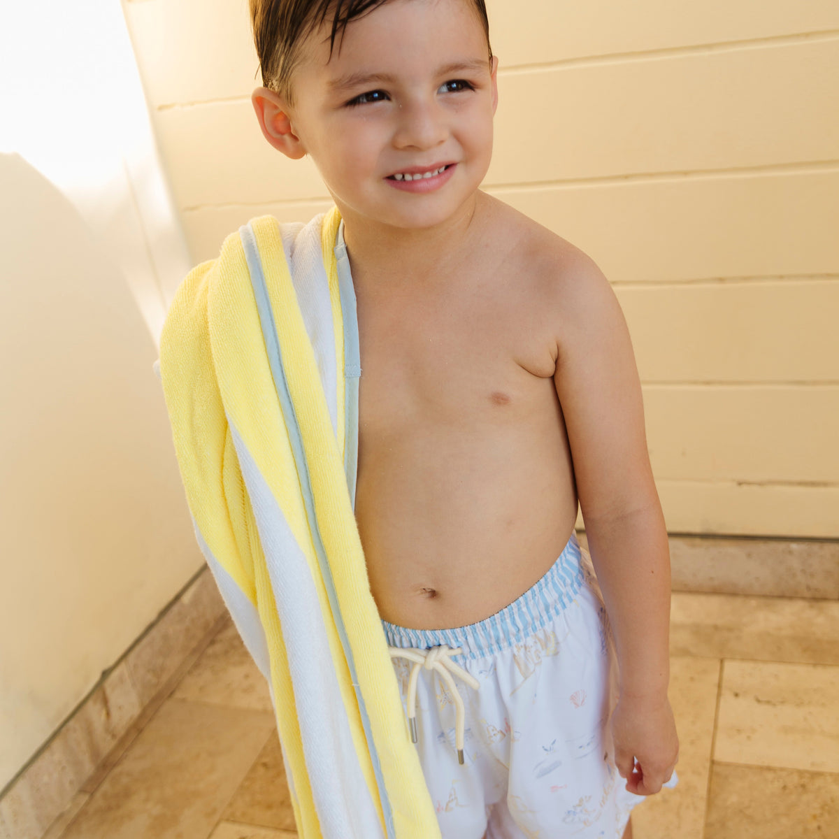 Kyle Boy Swim Trunk in Seaside