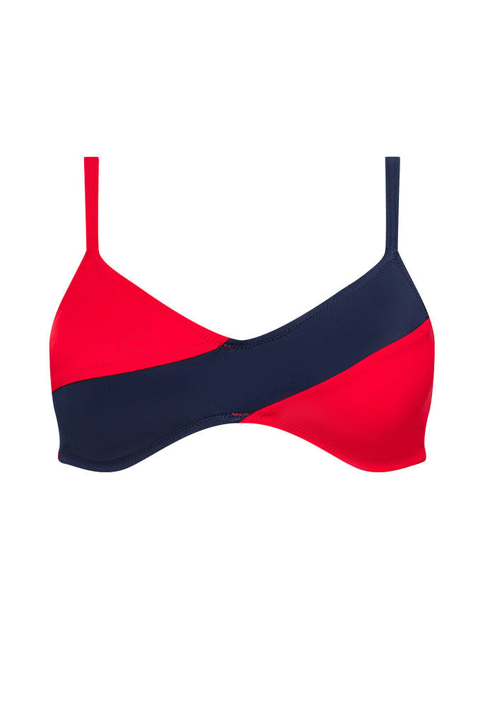 The Josie Top in Red & Navy