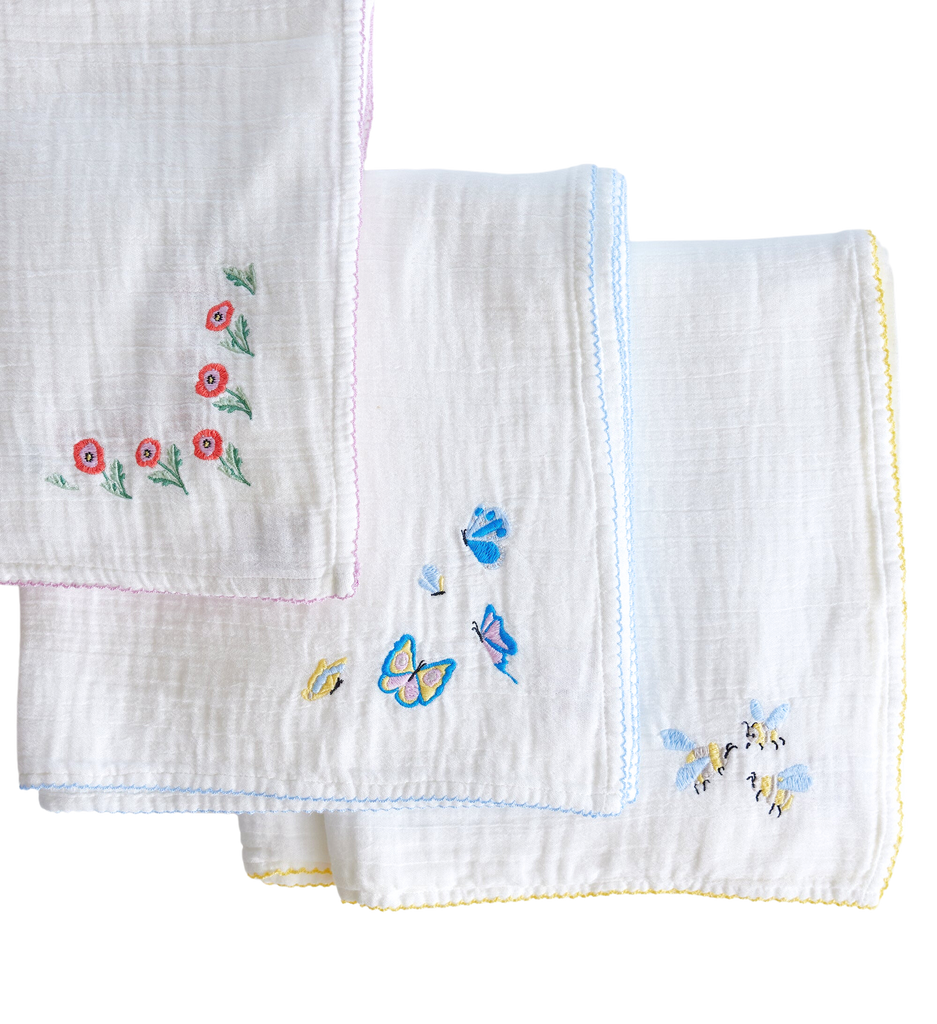 Embroidered Shawl Blanket Set