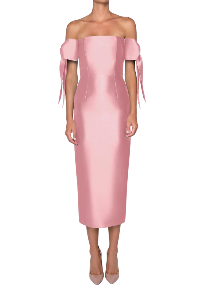 Isabella Silk and Wool Midi Dress