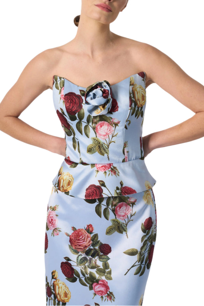 Delicias Corset Top in Blue