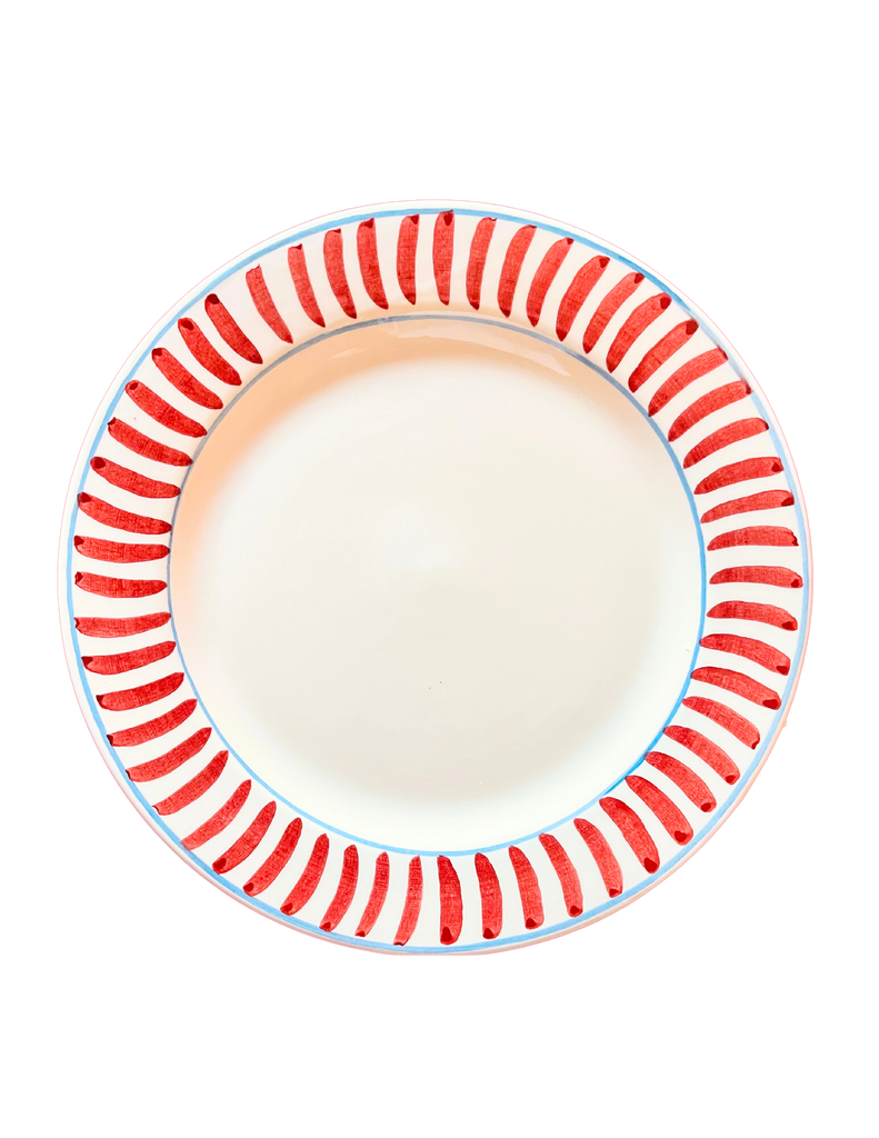 Red Dinner Plate, Set of 6