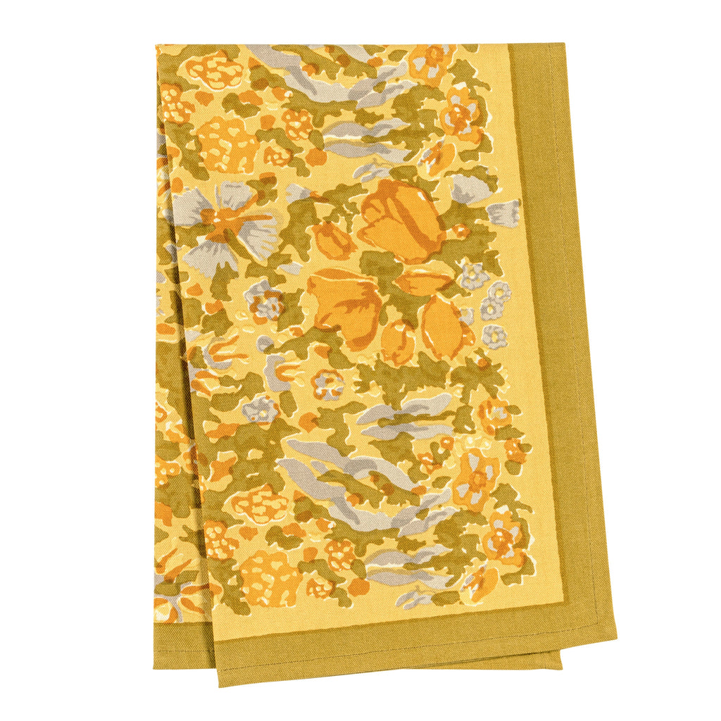 Jardin Tea Towels Mustard & Grey, Set of 3