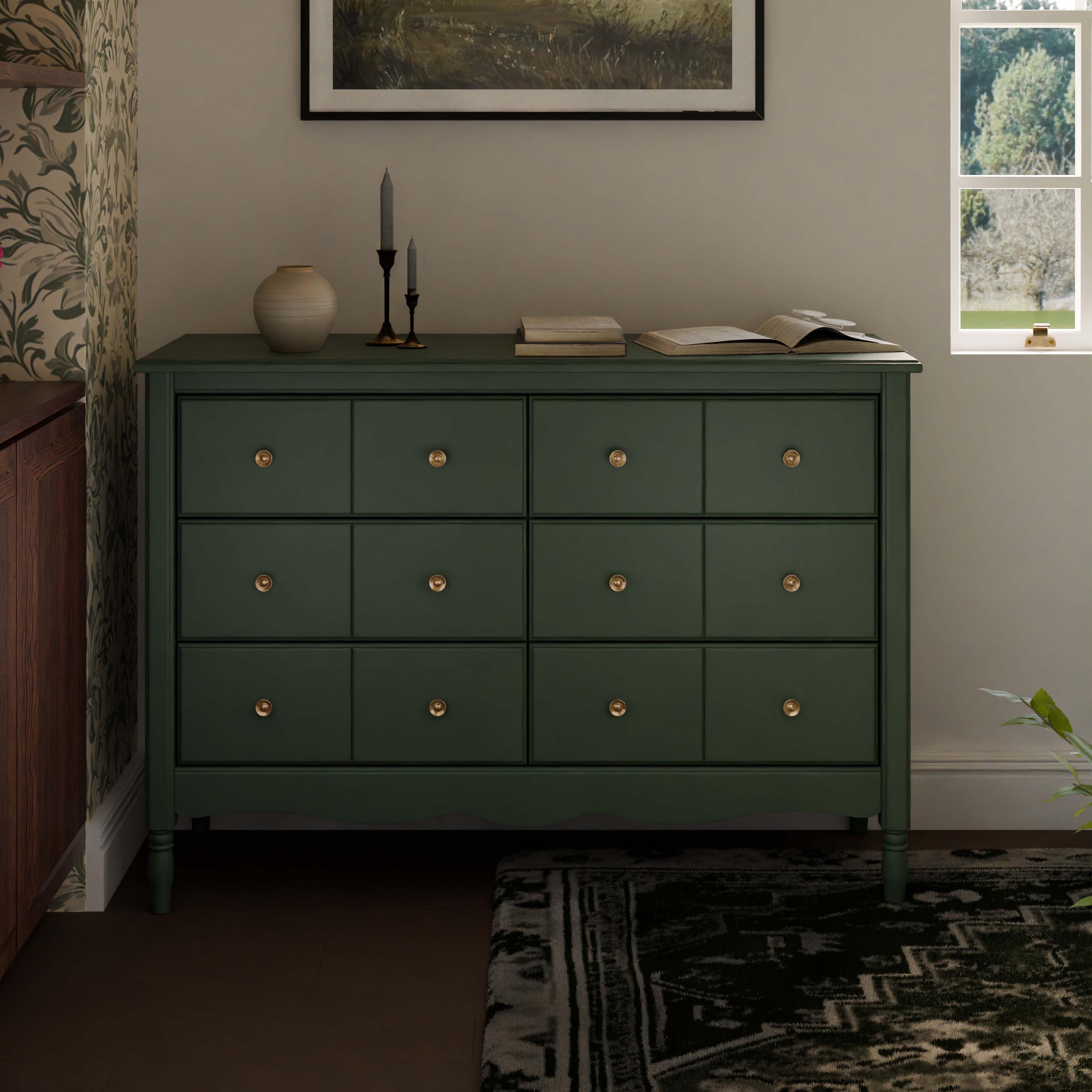 Liberty 6-Drawer Assembled Dresser in Forest Green