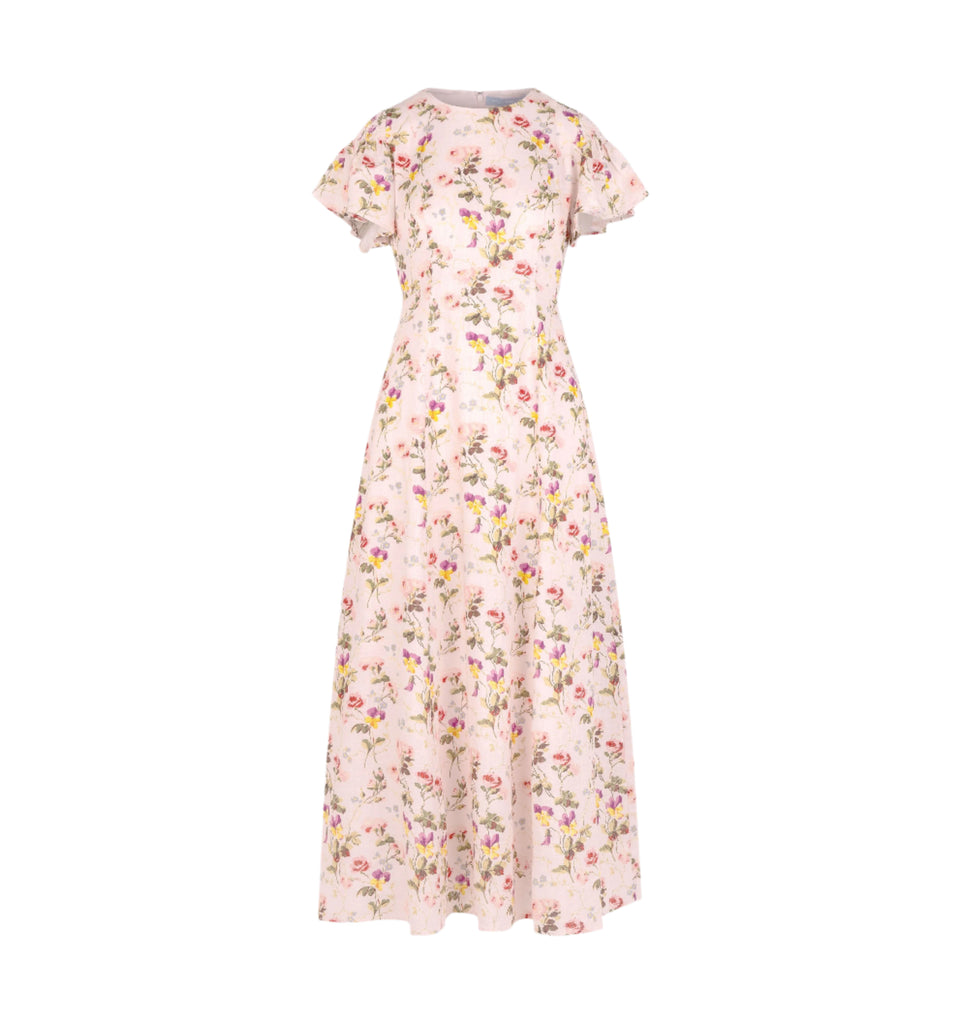 The Dominique Dress in Pink Bluebonnet