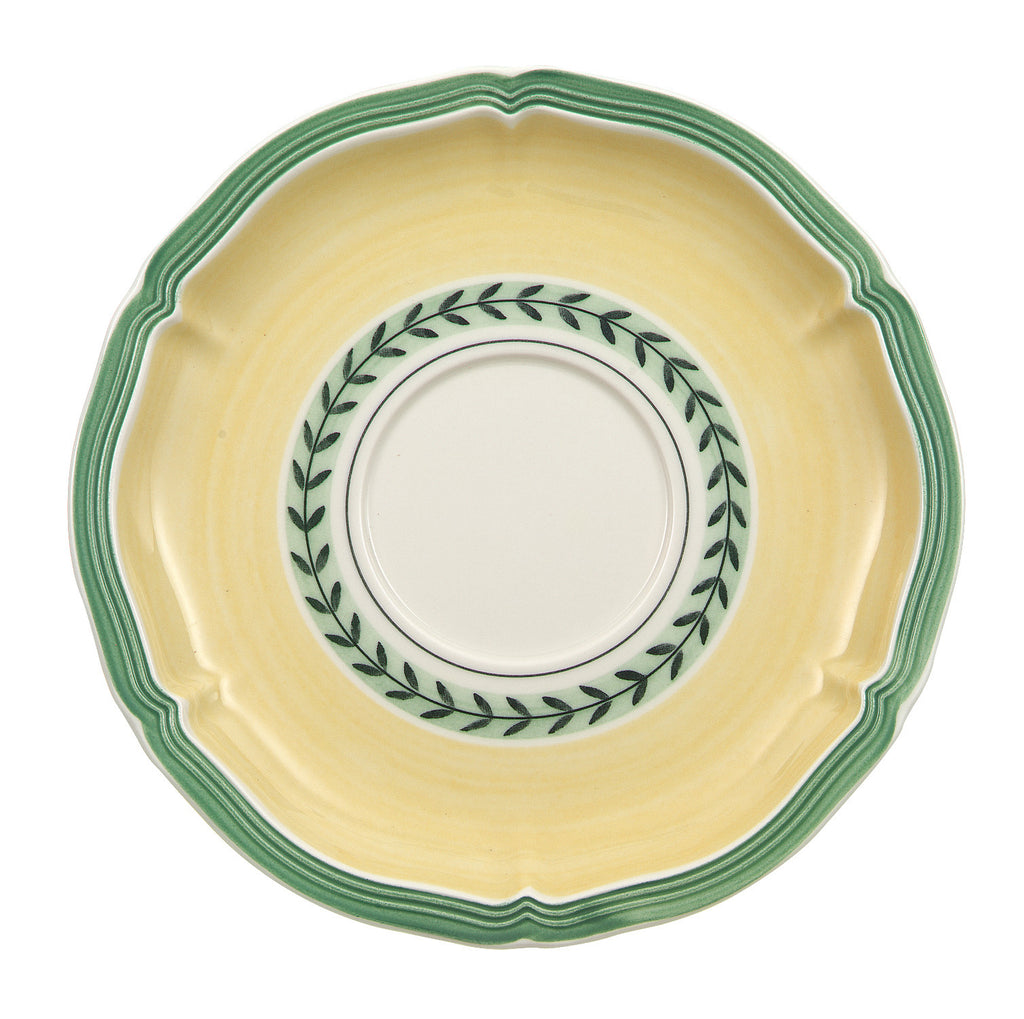 French Garden Fleurence Breakfast / Cream Soup Saucer in Multi