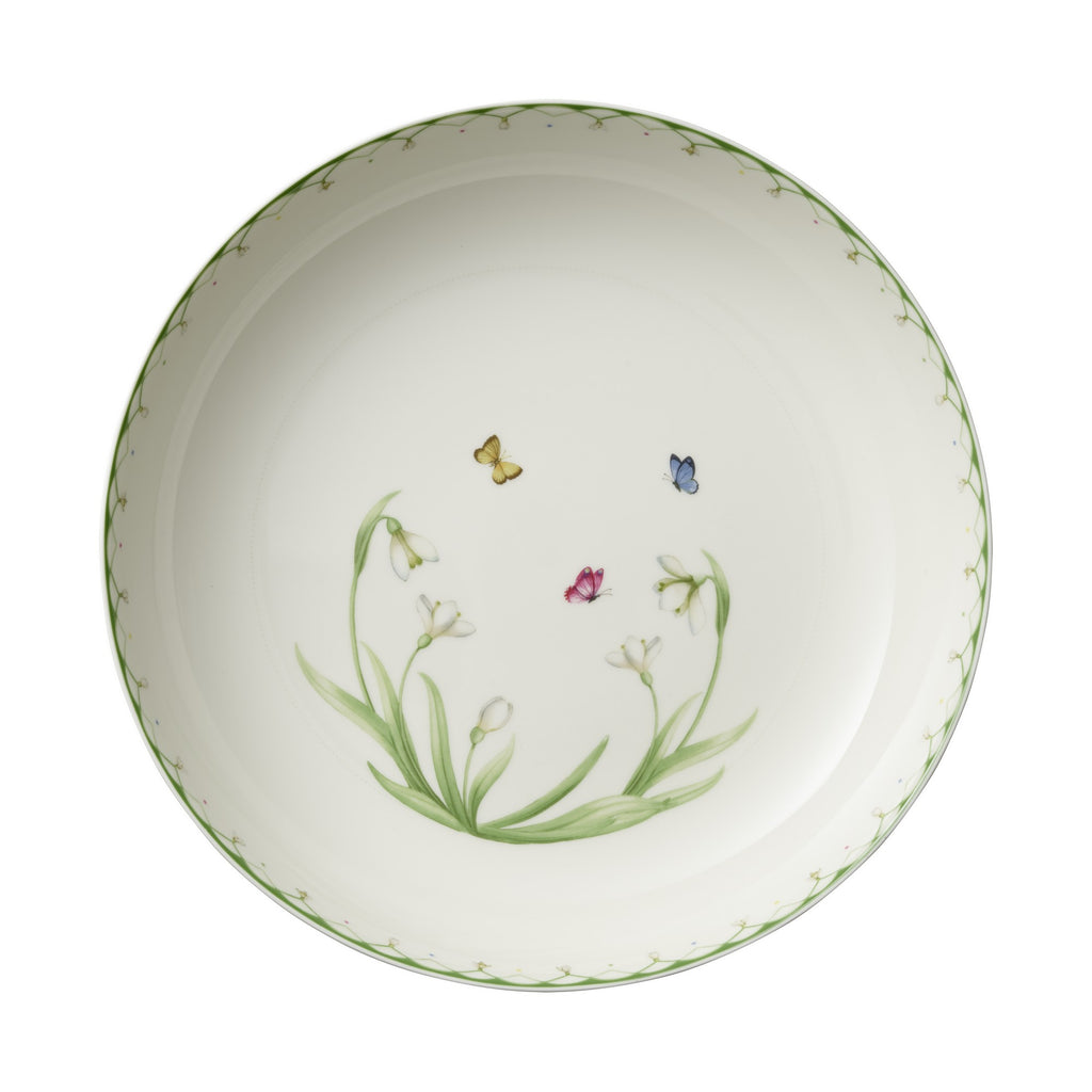 Colourful Spring 15" Round Vegetable Bowl in Multi