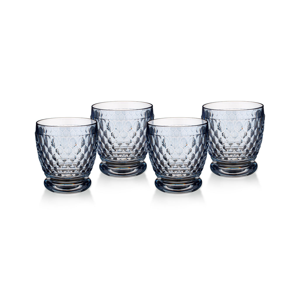 Boston Colored DOF / Tumbler in Blue, Set of 4